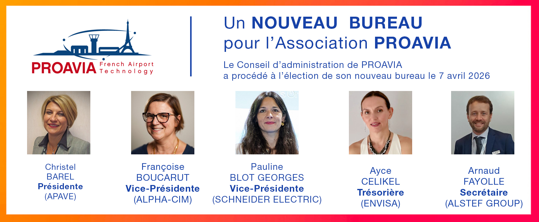 Nouveau Conseil d'Administration pour PROAVIA