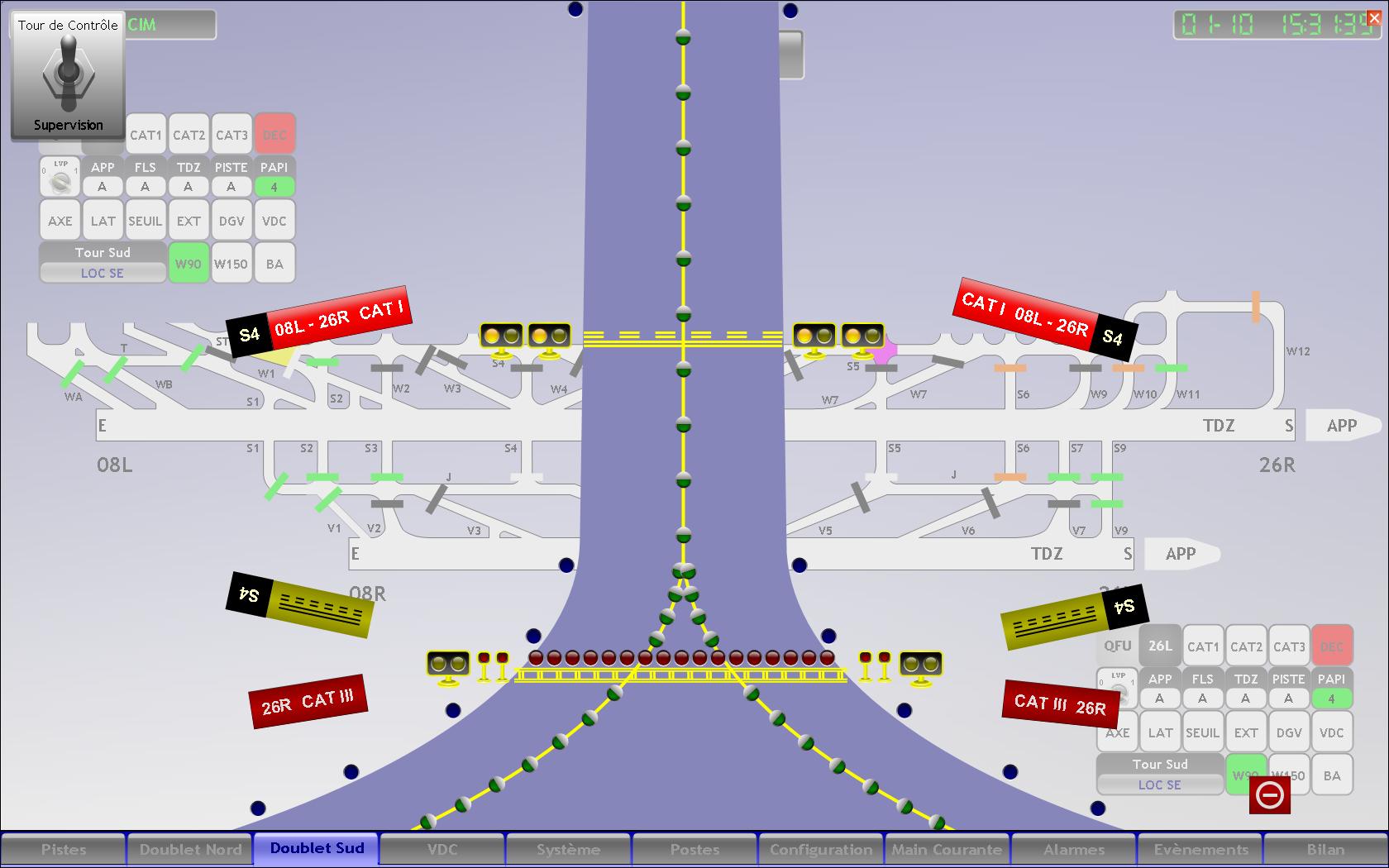 Supervision et automatisation de balisage de pistes d'aéroport